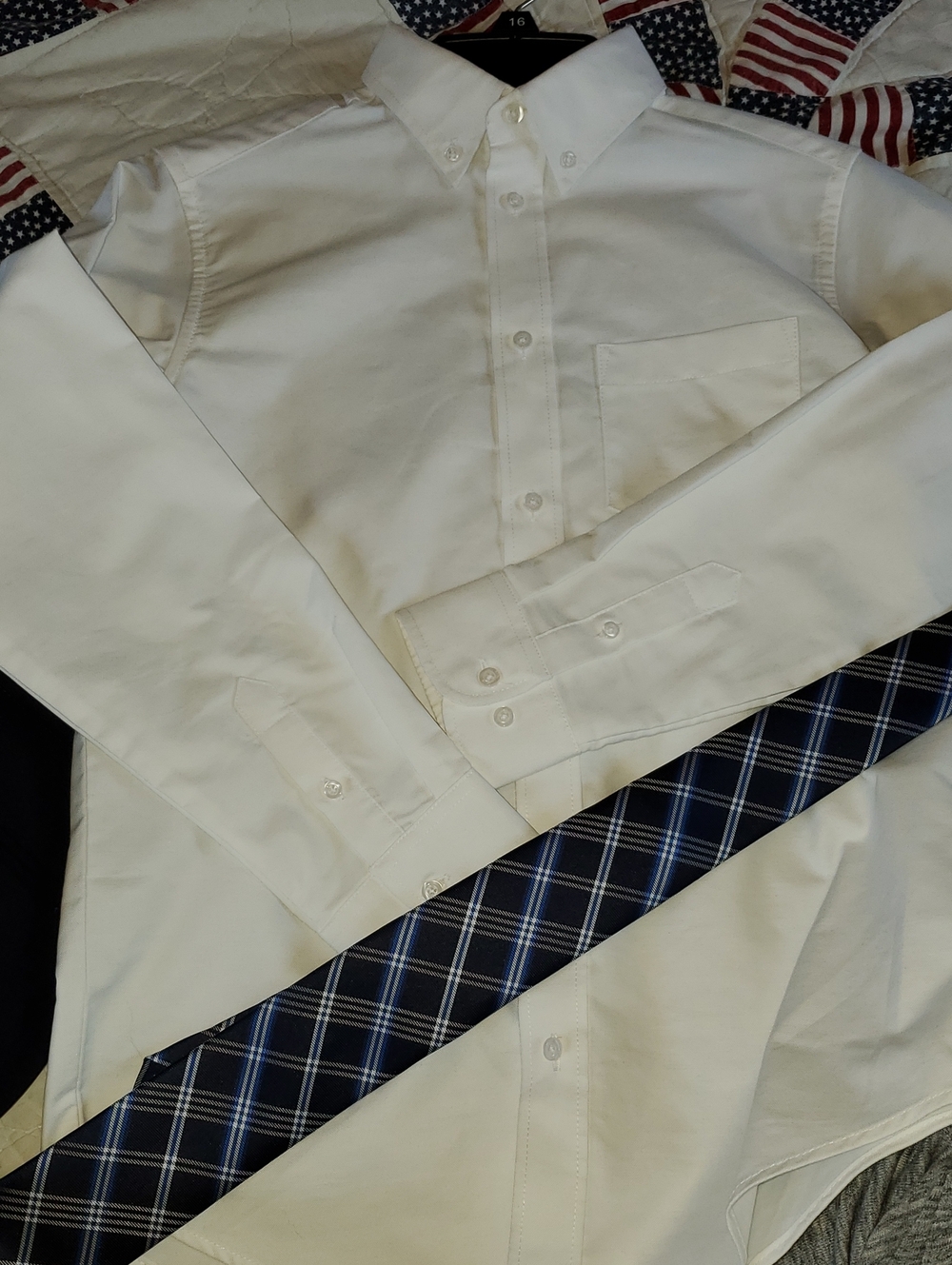 Izod White Long-Sleeve Button-Down Dress Shirt